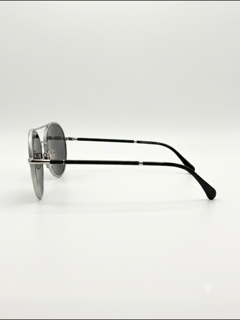 Chanel Silvertone Metal Frame Sunglasses with Mirror Tint Aviator Sunglasses - Picture 4 of 17
